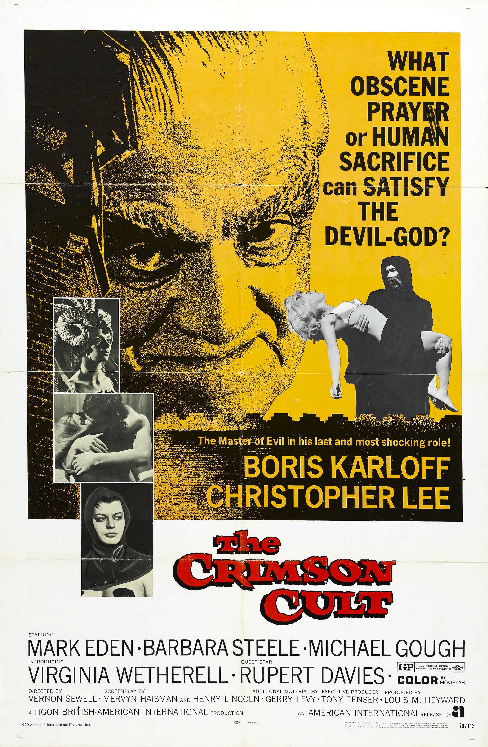 The Crimson Cult (1968) starring Boris Karloff on DVD on DVD