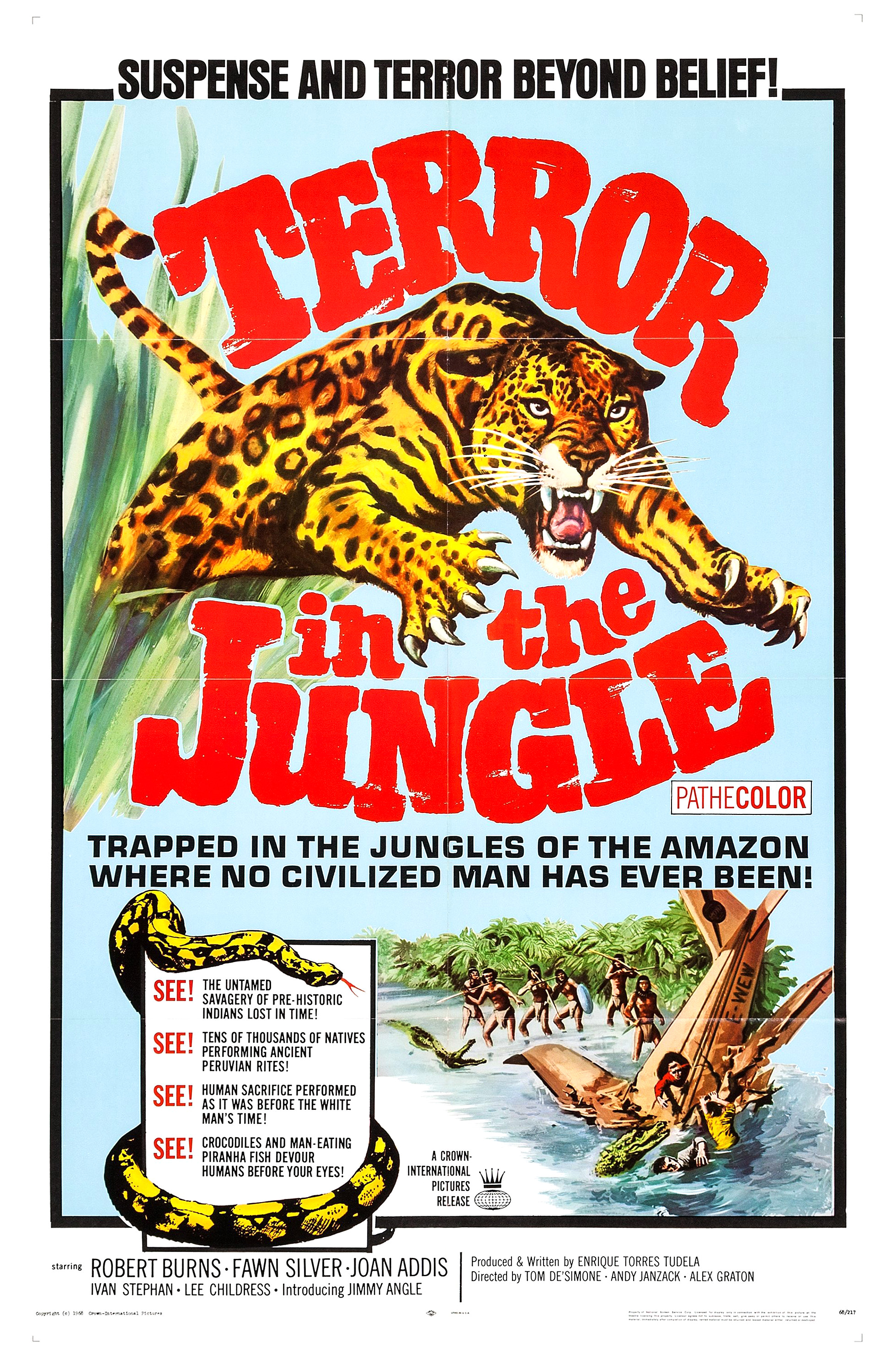 Terror in the Jungle (1968) starring Jimmy Angle on DVD on DVD