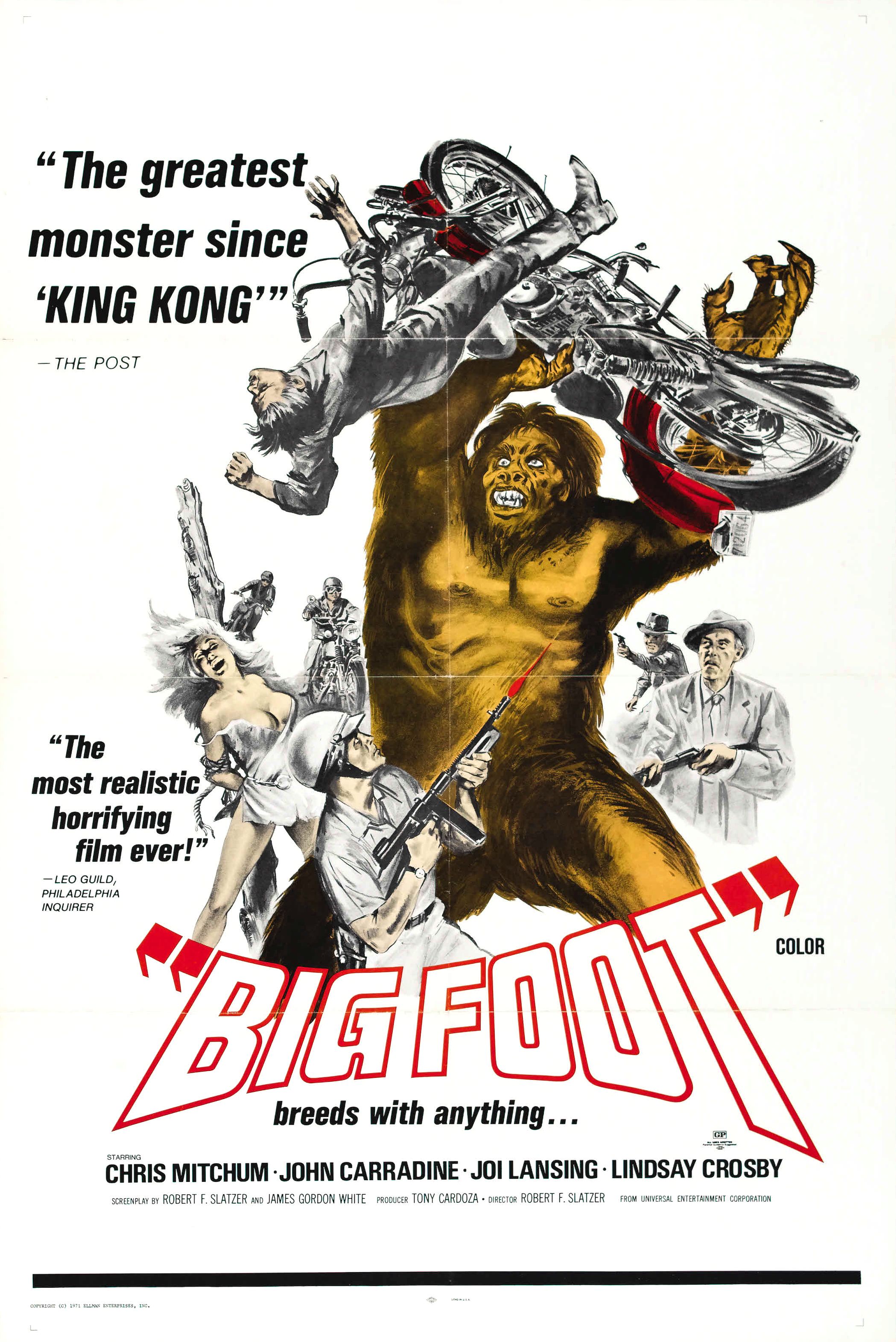 Bigfoot (1970) starring John Carradine on DVD on DVD