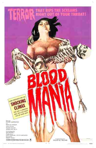 Blood Mania (1970) starring Peter Carpenter on DVD on DVD