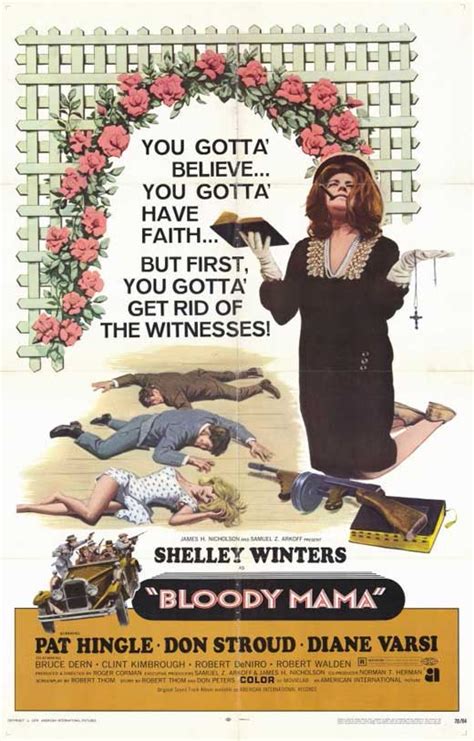 Bloody Mama (1970) starring Shelley Winters on DVD on DVD