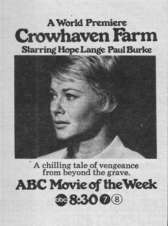 Crowhaven Farm (1970) starring Hope Lange on DVD on DVD