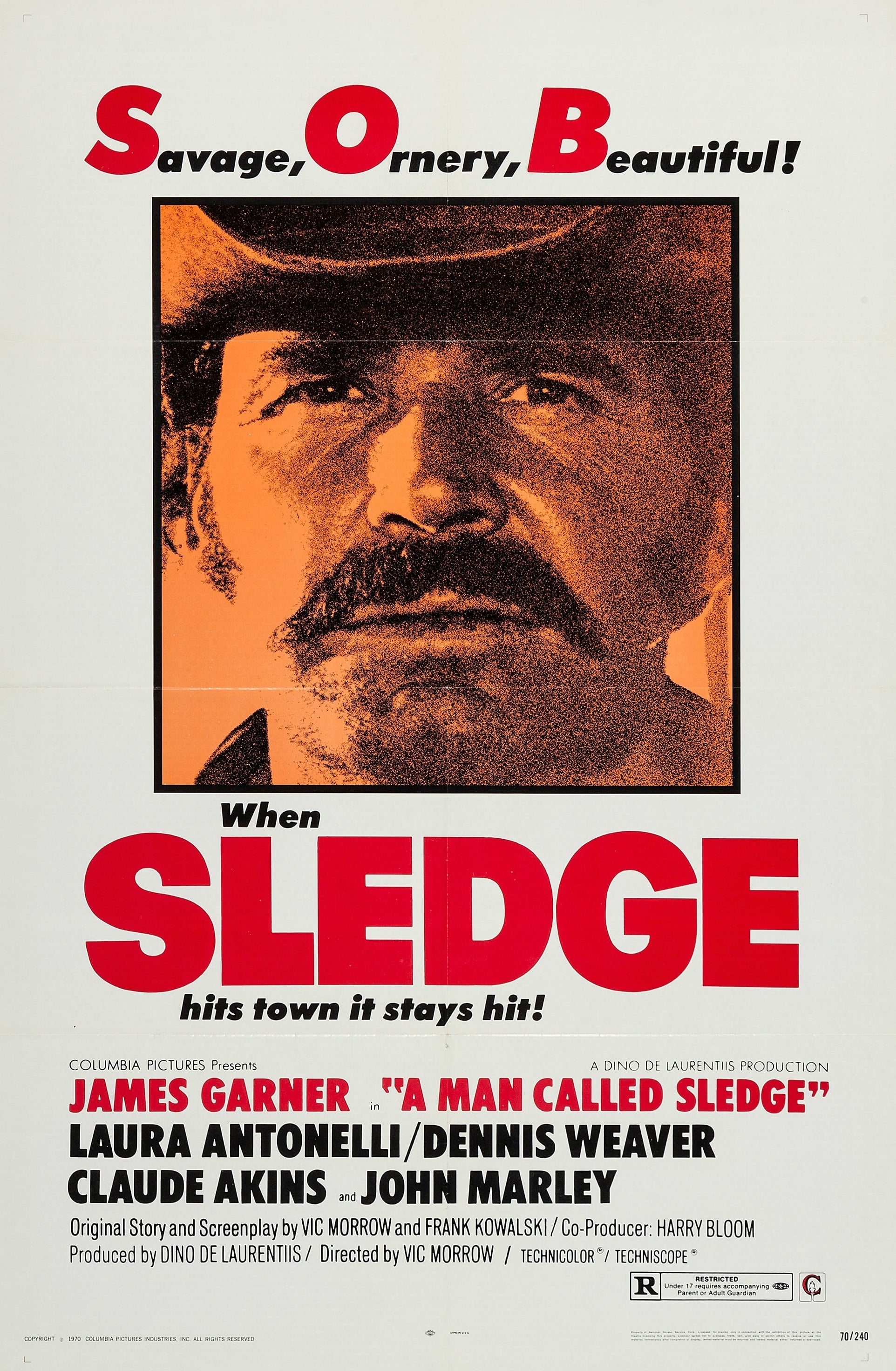 A Man Called Sledge (1970) starring James Garner on DVD on DVD