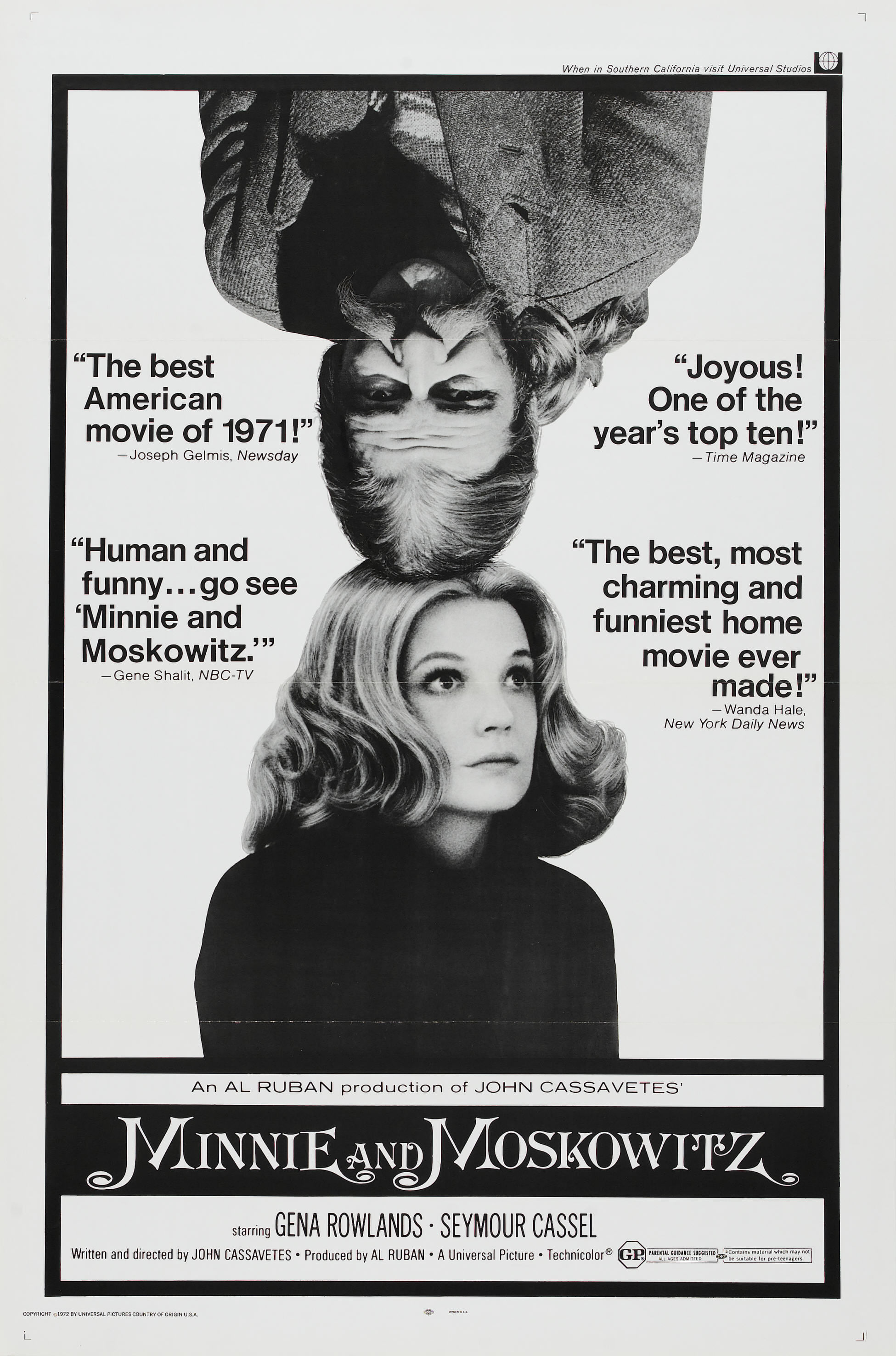 Minnie and Moskowitz (1971) starring Gena Rowlands on DVD on DVD