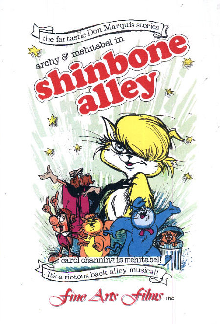 Shinbone Alley (1970) starring Carol Channing on DVD on DVD