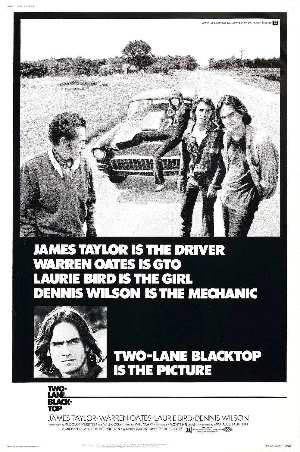 Two-Lane Blacktop (1971) starring James Taylor on DVD on DVD