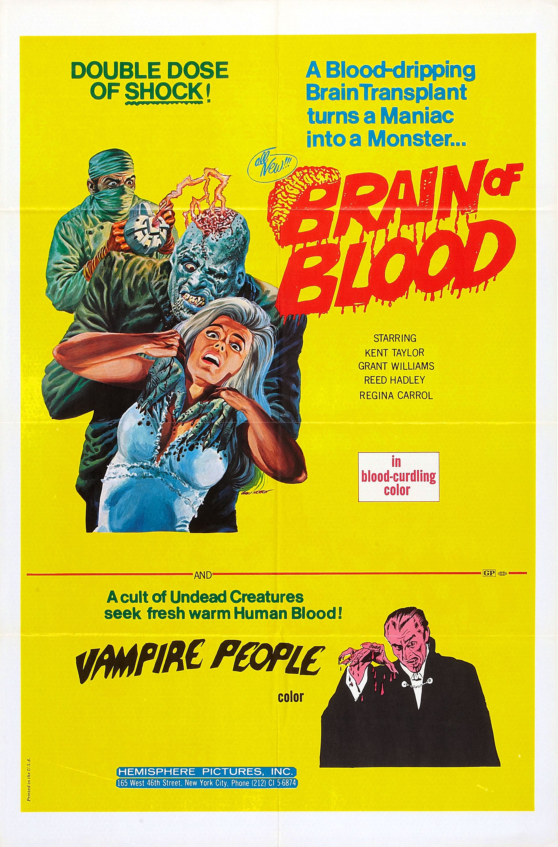 Brain of Blood (1971) starring Grant Williams on DVD on DVD