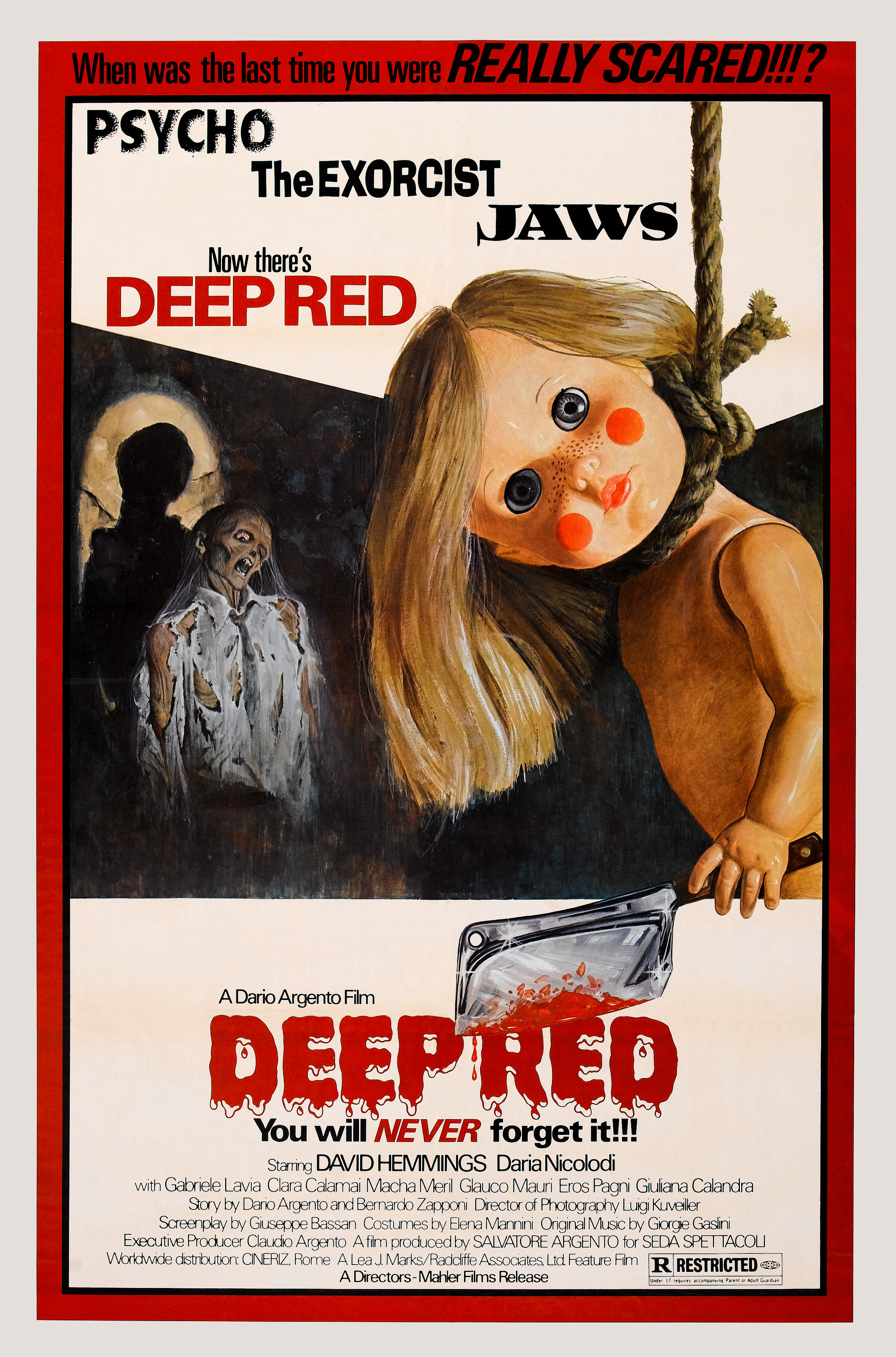 Deep Red (1975) with English Subtitles on DVD on DVD