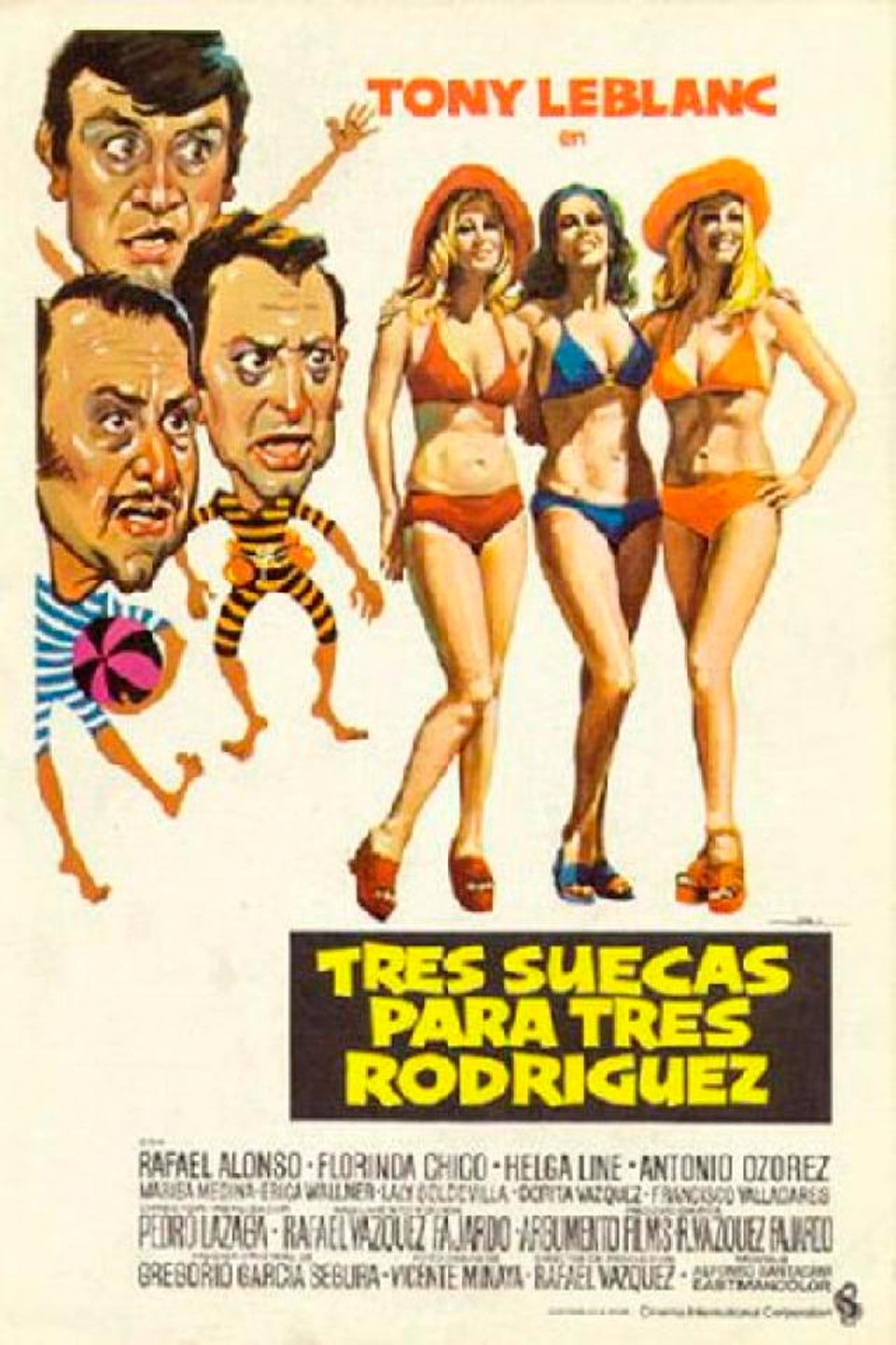 Tres suecas para tres Rodríguez (1975) with English Subtitles on DVD on DVD