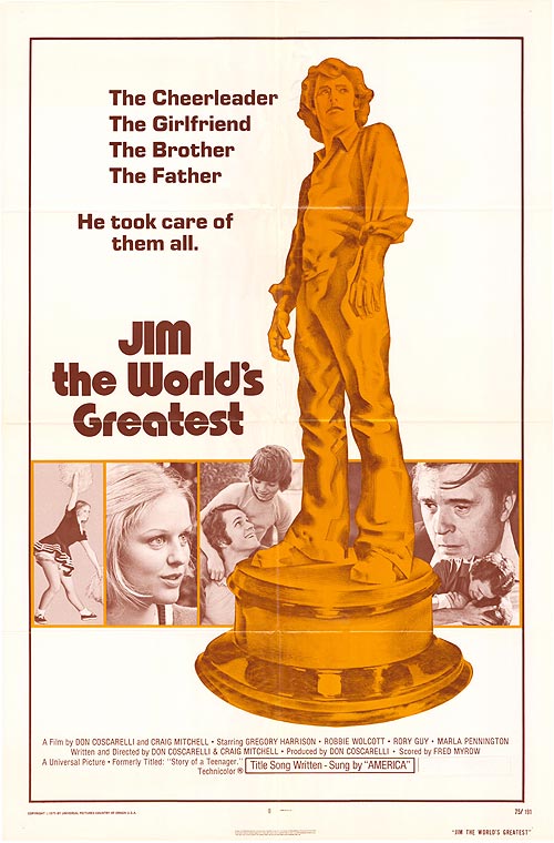 Jim, the World's Greatest (1976) starring Gregory Harrison on DVD on DVD