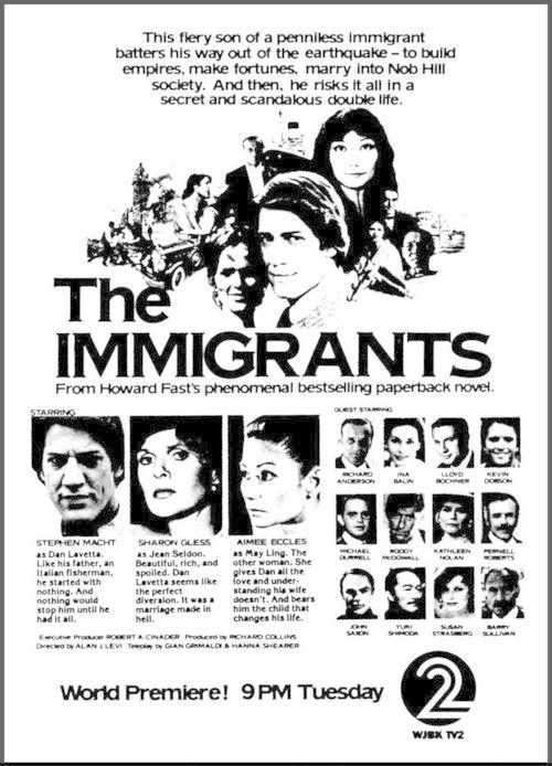 The Immigrants (1978) starring Stephen Macht on DVD on DVD