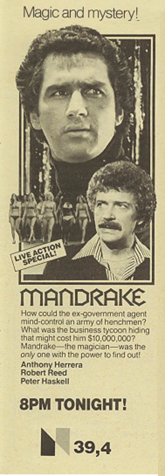 Mandrake (1979) starring Anthony Herrera on DVD on DVD
