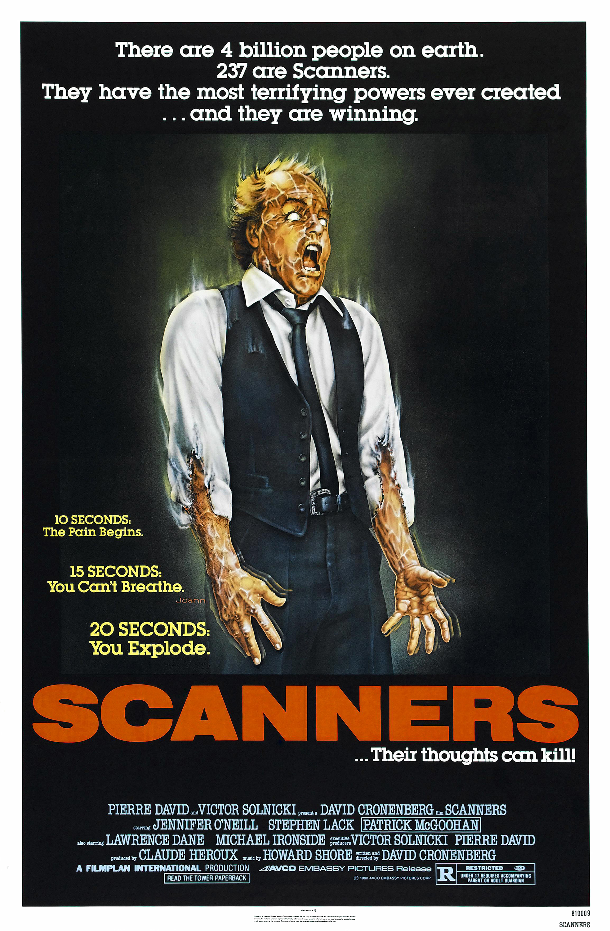 Scanners (1981) starring Jennifer O'Neill on DVD on DVD