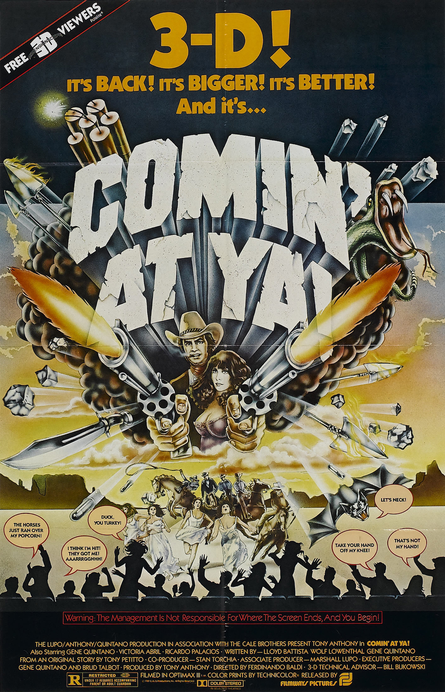 Comin' at Ya! (1981) starring Tony Anthony on DVD on DVD