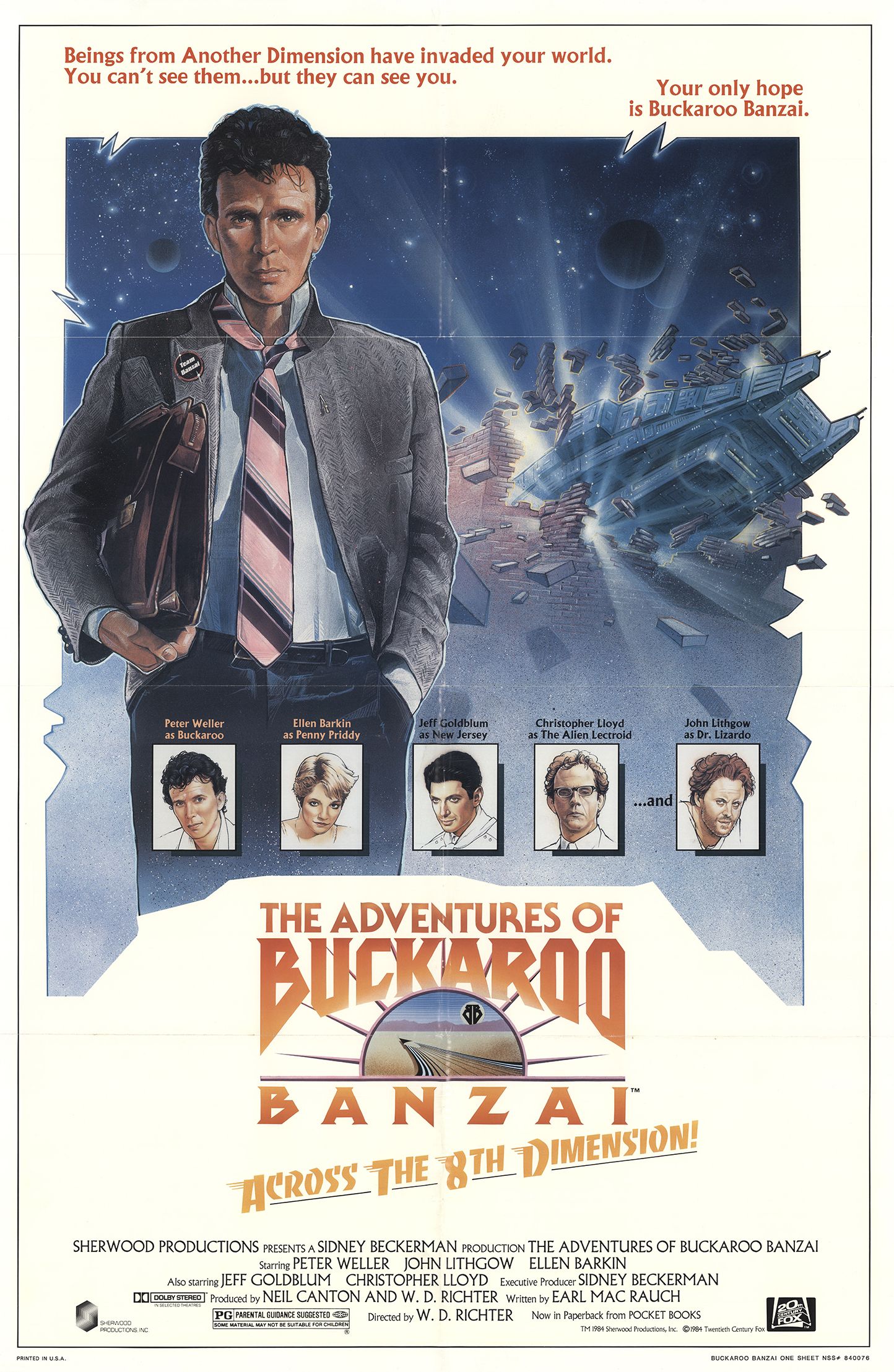 The Adventures of Buckaroo Banzai Across the 8th Dimension (1984) starring Peter Weller on DVD on DVD