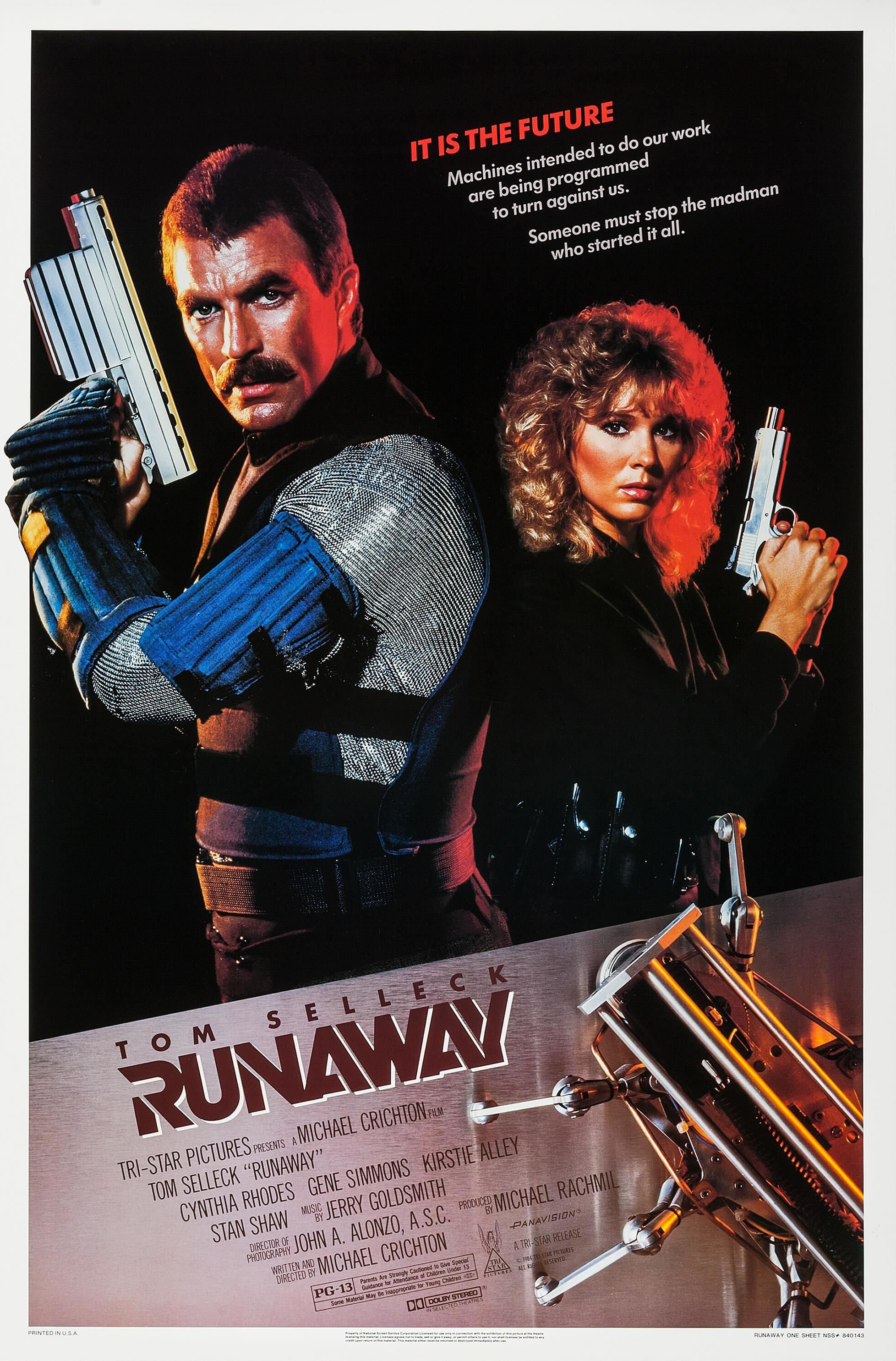 Runaway (1984) starring Tom Selleck on DVD on DVD
