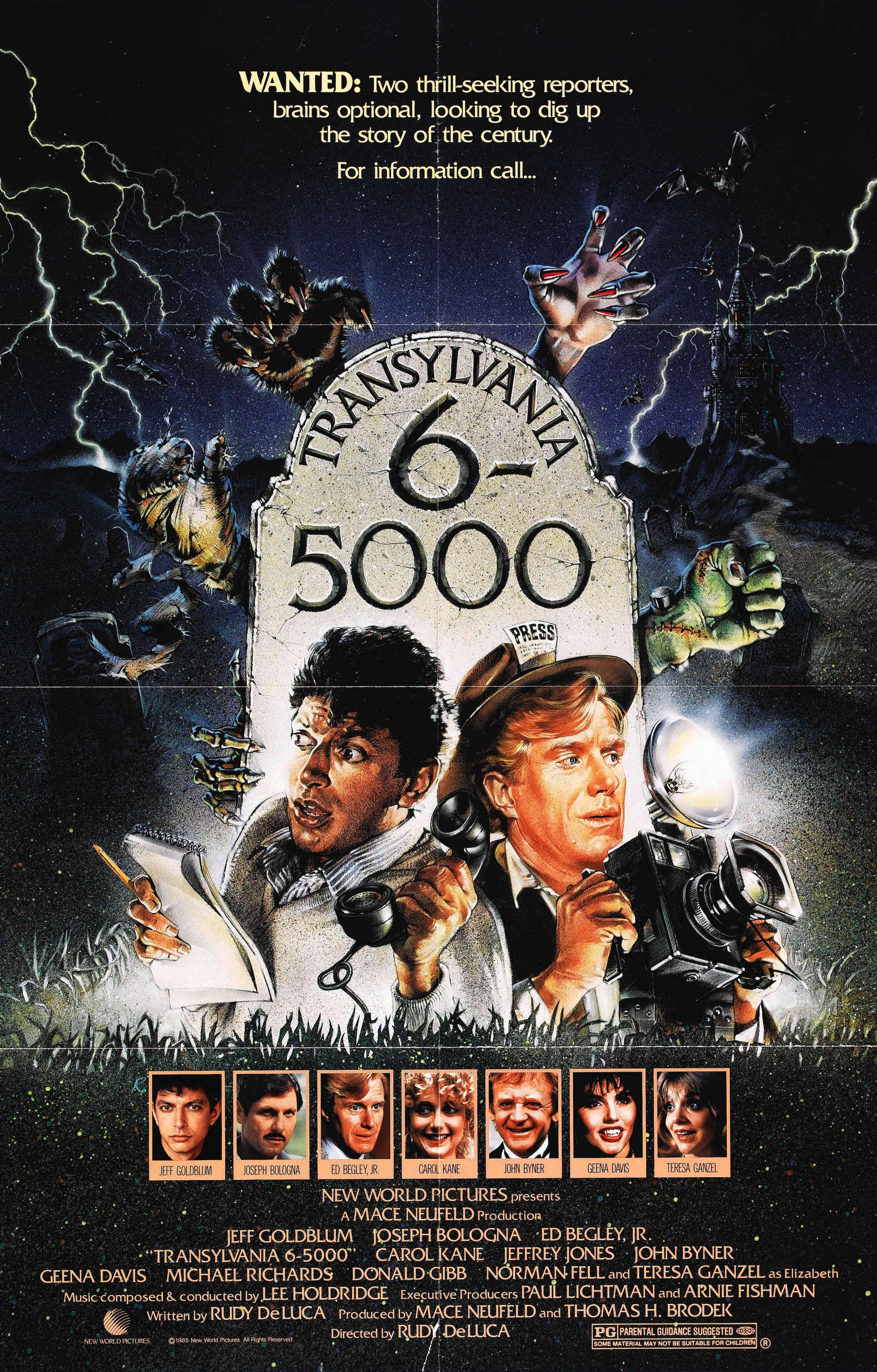 Transylvania 6-5000 (1985) starring Jeff Goldblum on DVD on DVD