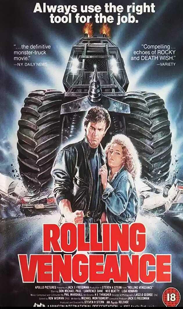 Rolling Vengeance (1987) starring Don Michael Paul on DVD on DVD