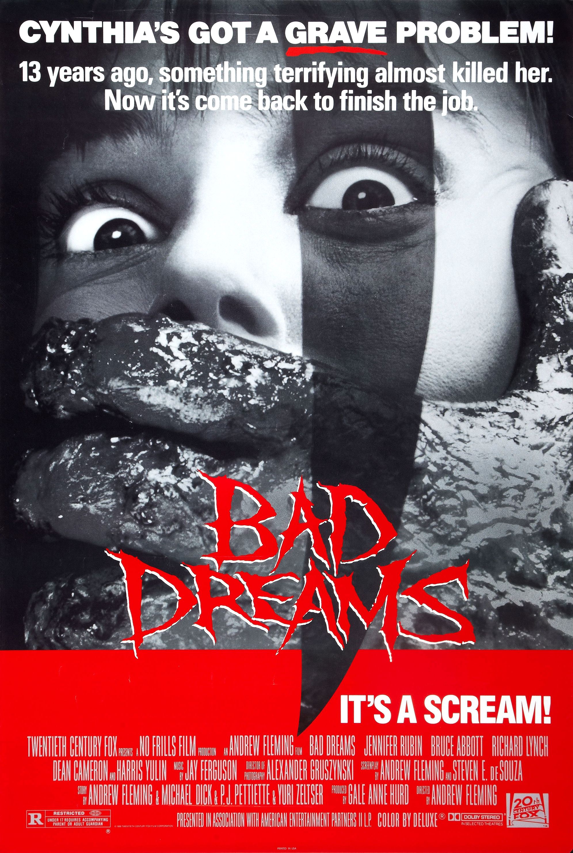 Bad Dreams (1988) starring Jennifer Rubin on DVD on DVD