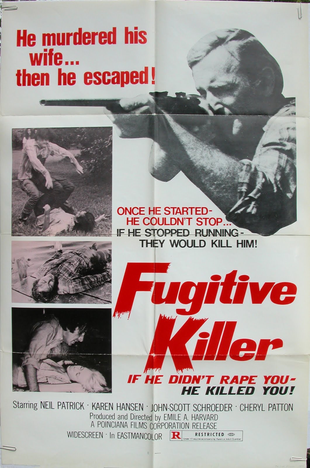 Fugitive Killer (1974) starring Neil Patrick on DVD on DVD