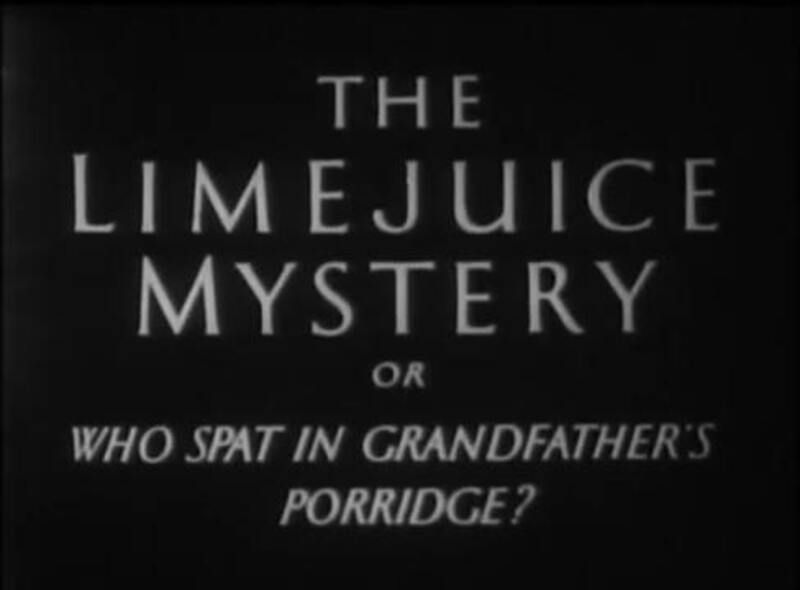 The Limejuice Mystery or Who Spat in Grandfather's Porridge? (1930) Screenshot 1