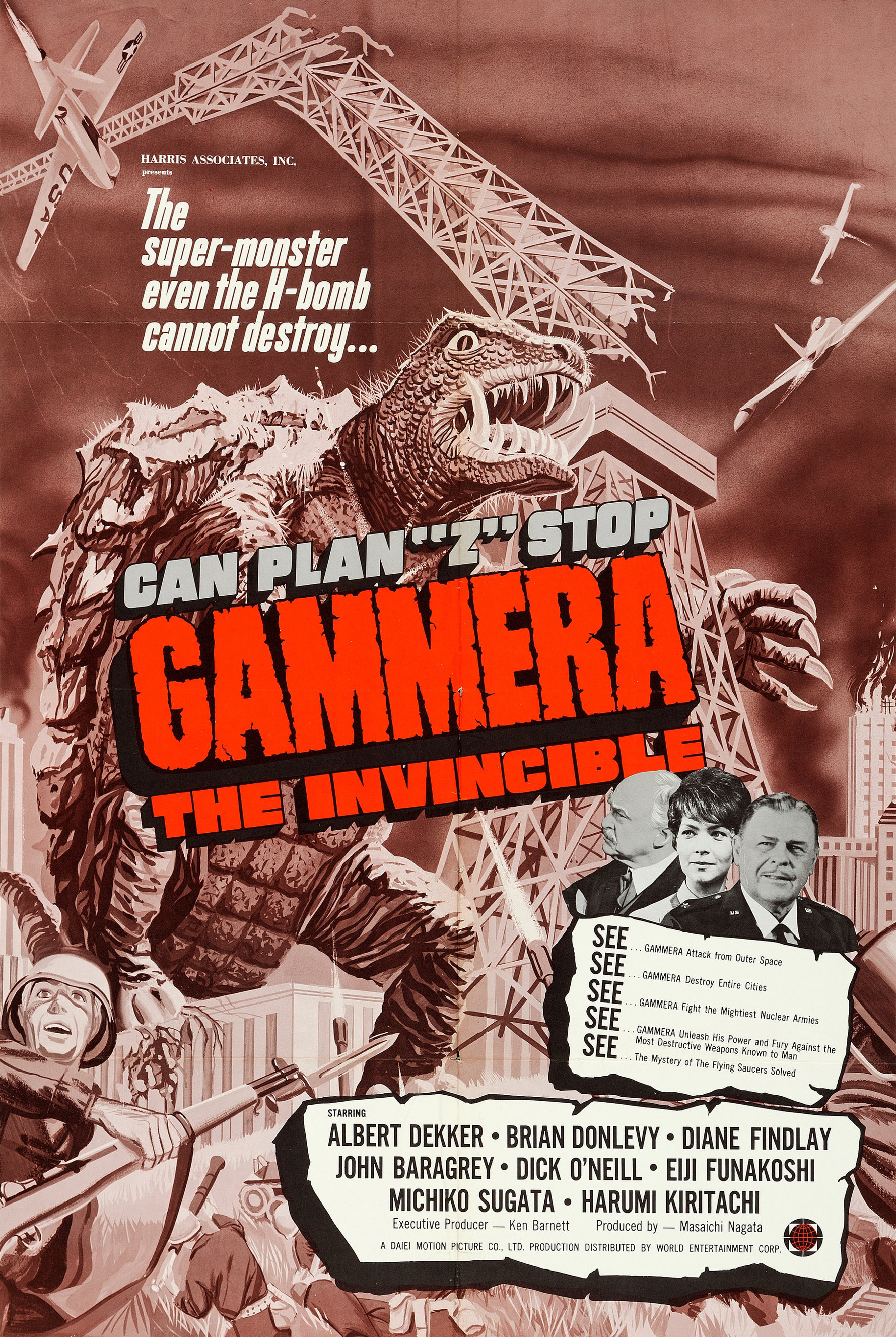 Gammera the Invincible (1966) starring Albert Dekker on DVD on DVD