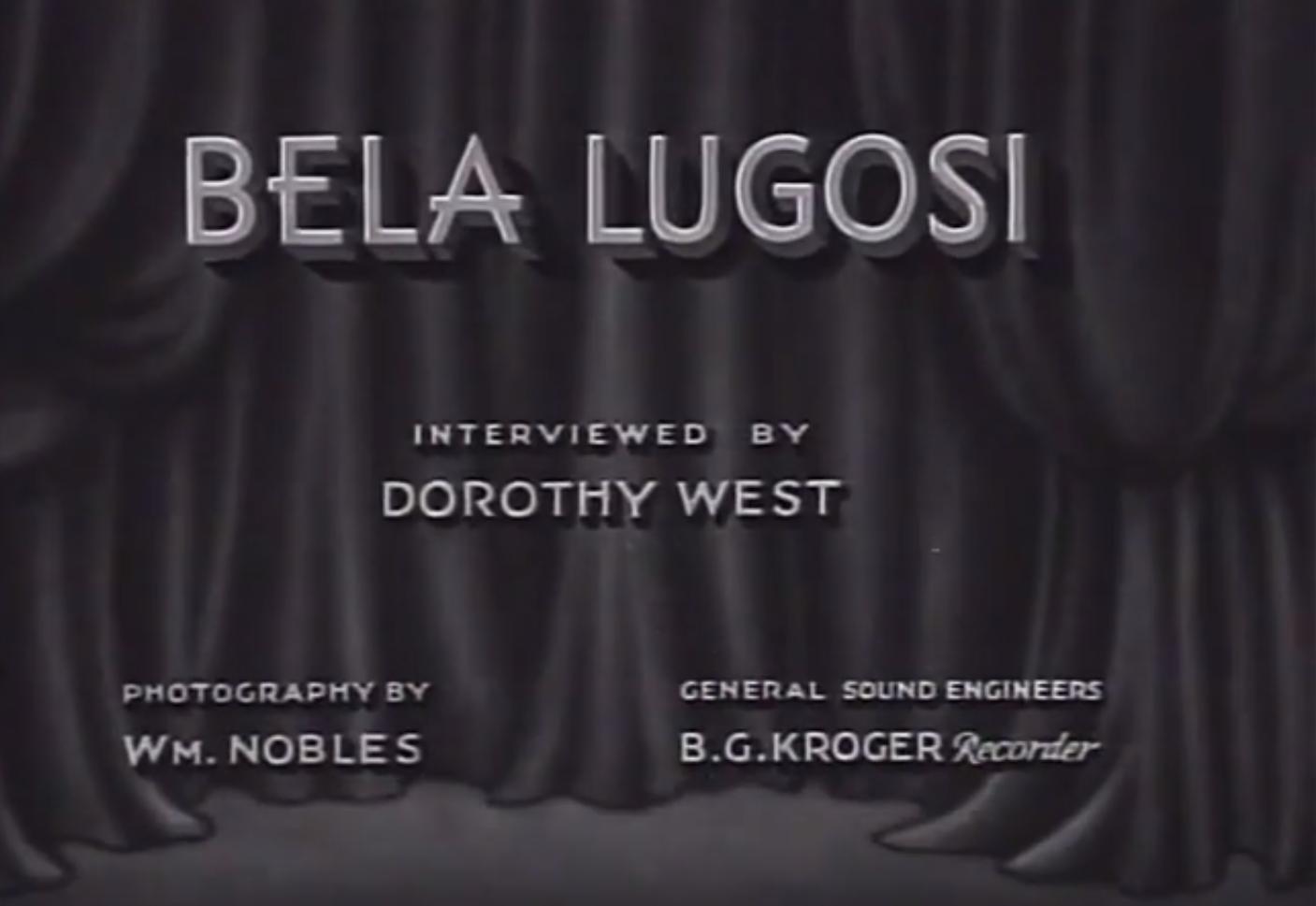 Intimate Interviews: Bela Lugosi (1931) Screenshot 2