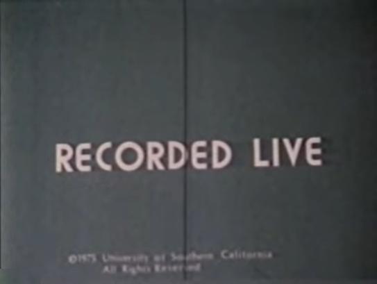 Recorded Live (1975) starring John Goodwin on DVD on DVD