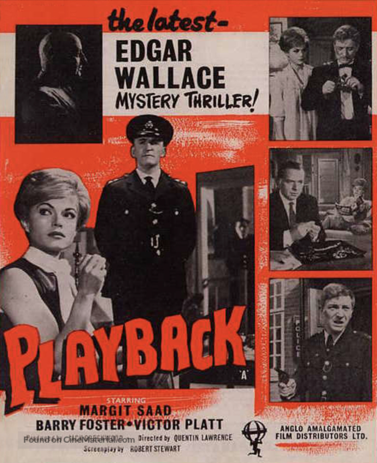Playback (1962) starring Margit Saad on DVD on DVD