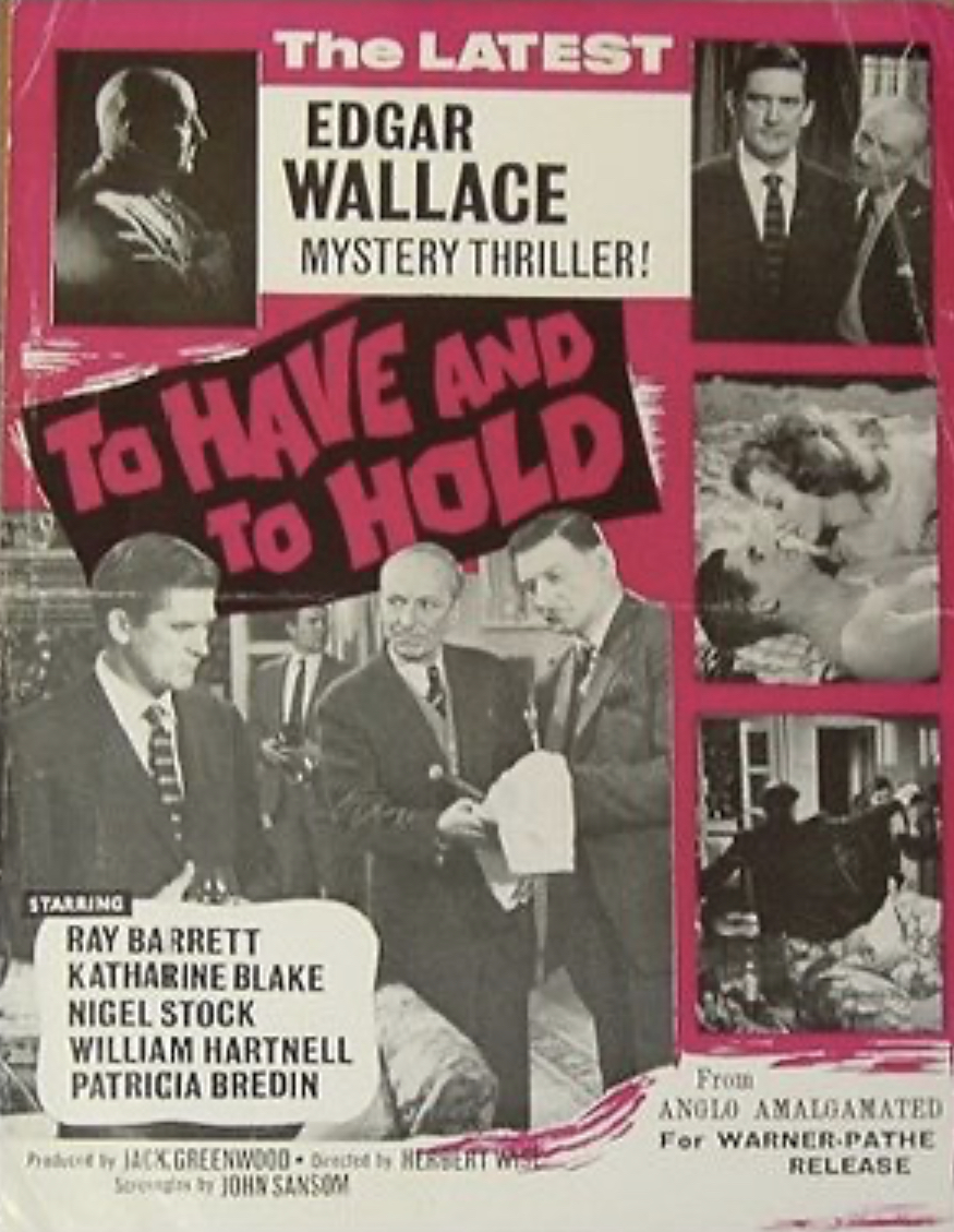 To Have and to Hold (1963) starring Ray Barrett on DVD on DVD