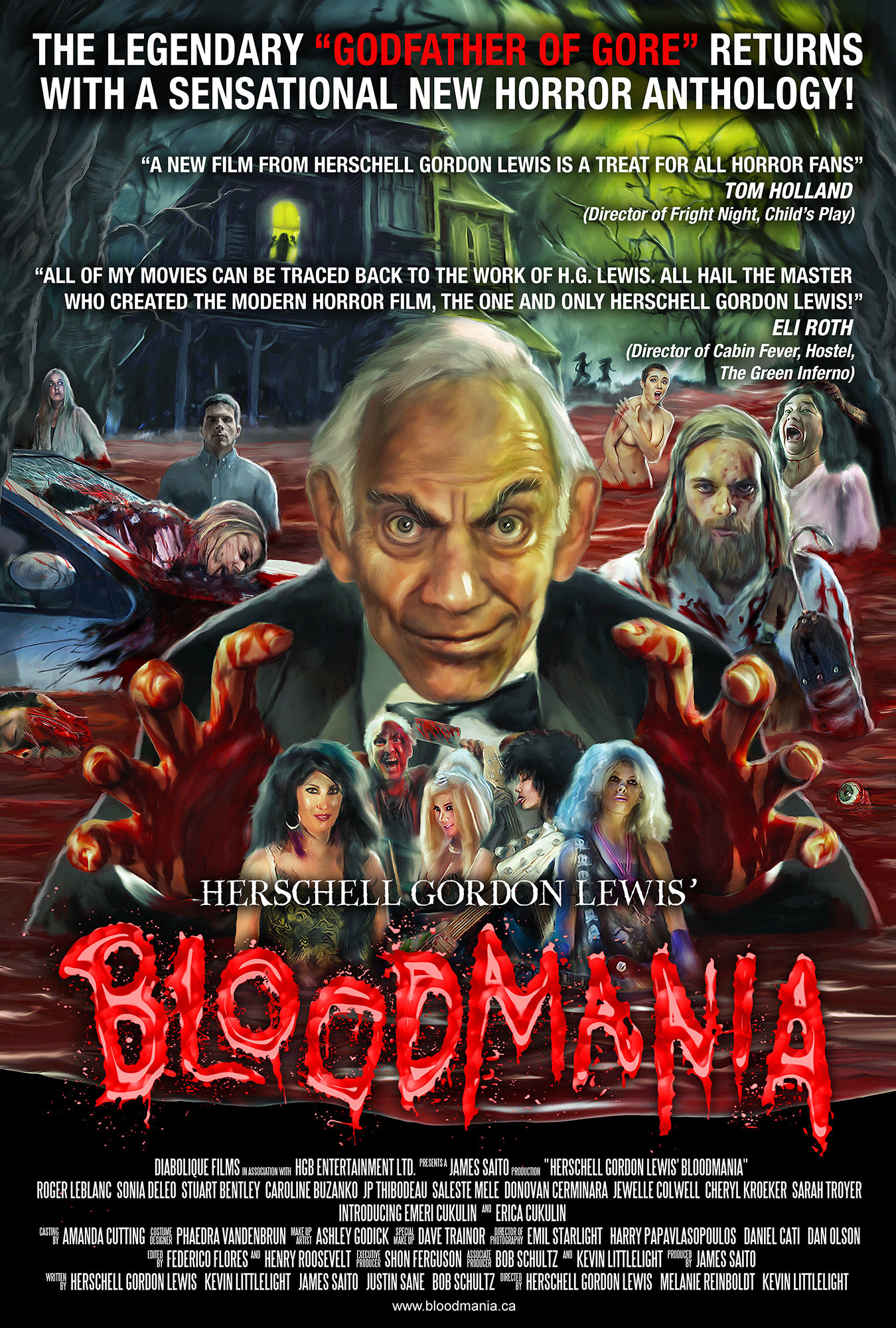 Herschell Gordon Lewis' BloodMania (2015) starring Genoveva Rossi on DVD on DVD
