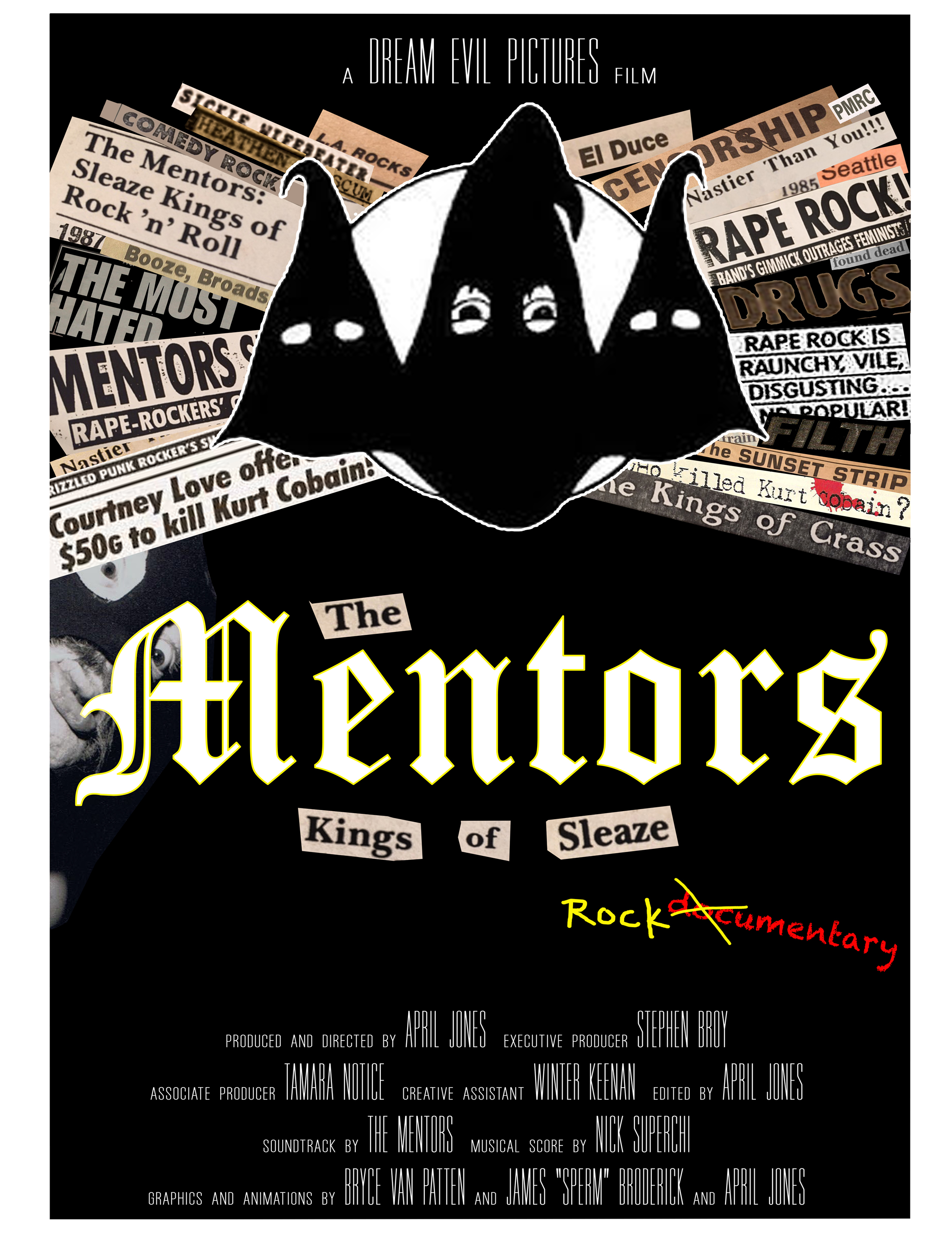The Mentors: Kings of Sleaze Rockumentary (2017) starring Steve Broy on DVD on DVD