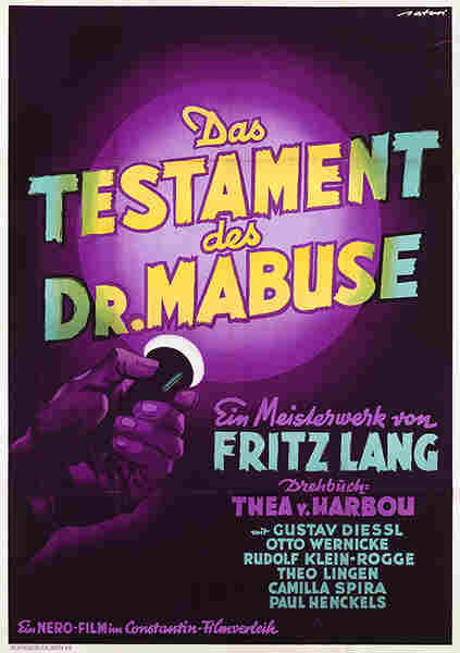 The Testament of Dr. Mabuse (1933) with English Subtitles on DVD on DVD