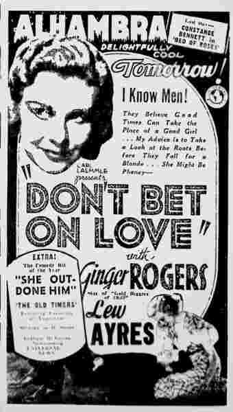 Don't Bet on Love (1933) starring Lew Ayres on DVD on DVD