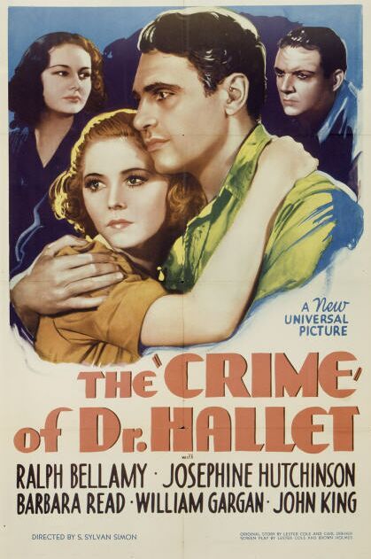 The Crime of Doctor Hallet (1938) starring Ralph Bellamy on DVD on DVD