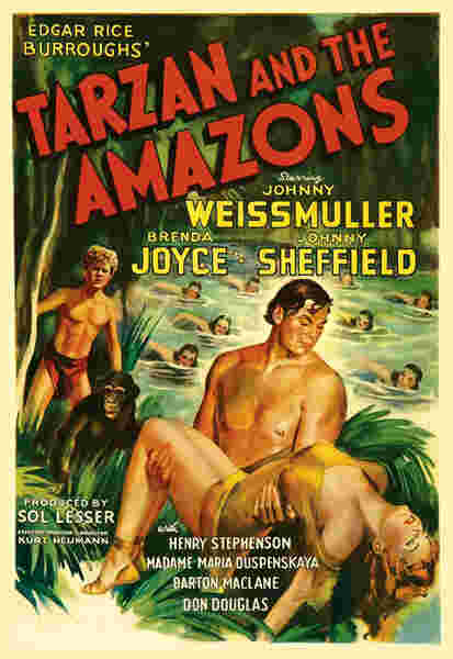 Tarzan and the Amazons (1945) starring Johnny Weissmuller on DVD on DVD