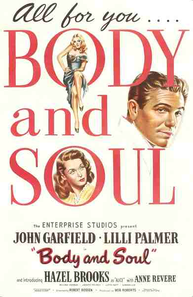 Body and Soul (1947) starring John Garfield on DVD on DVD