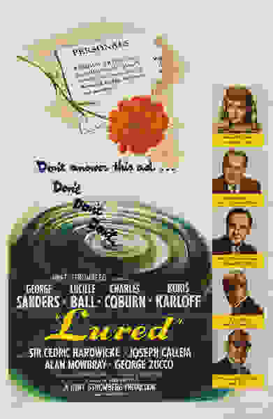 Lured (1947) starring George Sanders on DVD on DVD