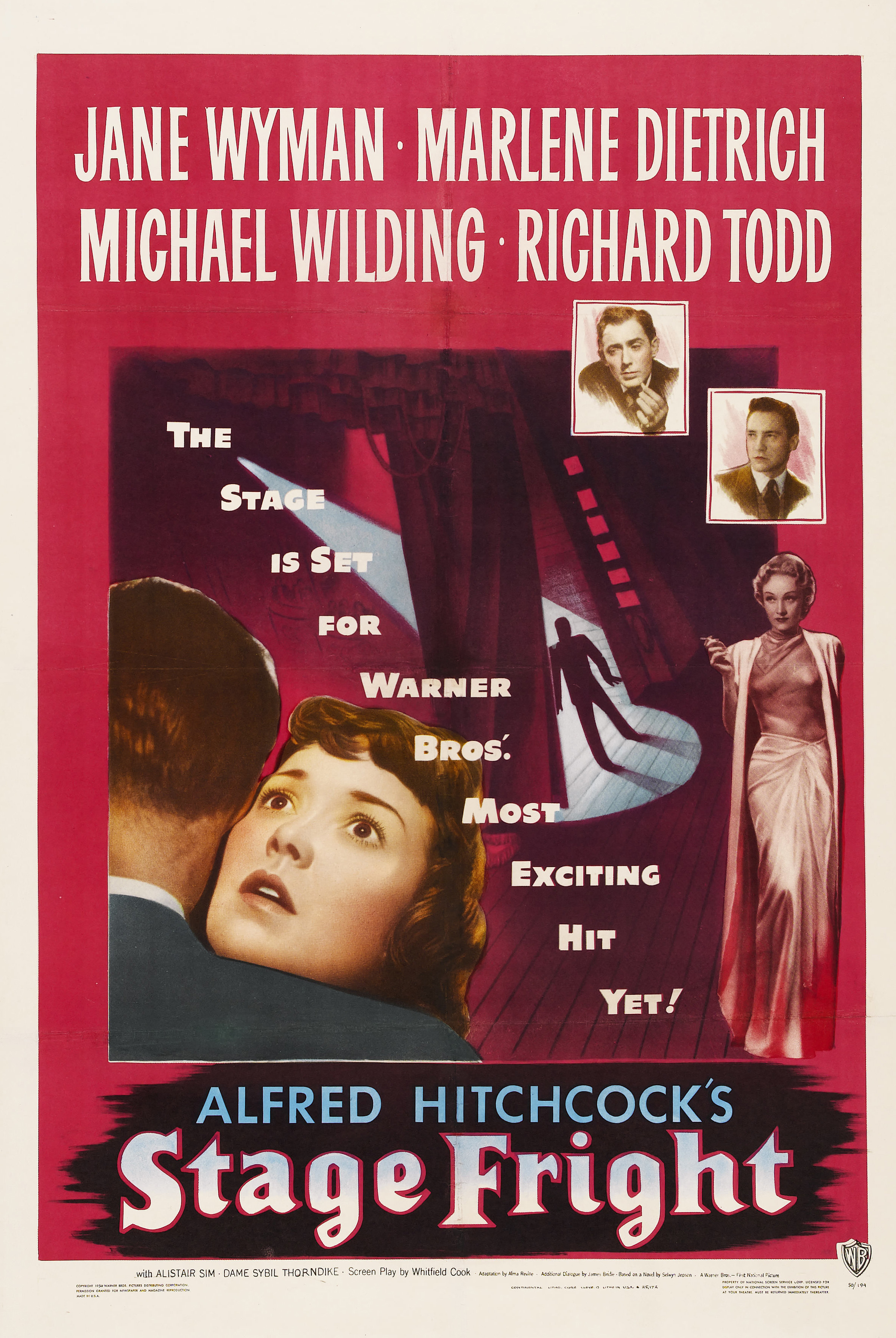 Stage Fright (1950) starring Marlene Dietrich on DVD on DVD