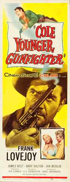 Cole Younger, Gunfighter (1958) starring Frank Lovejoy on DVD on DVD