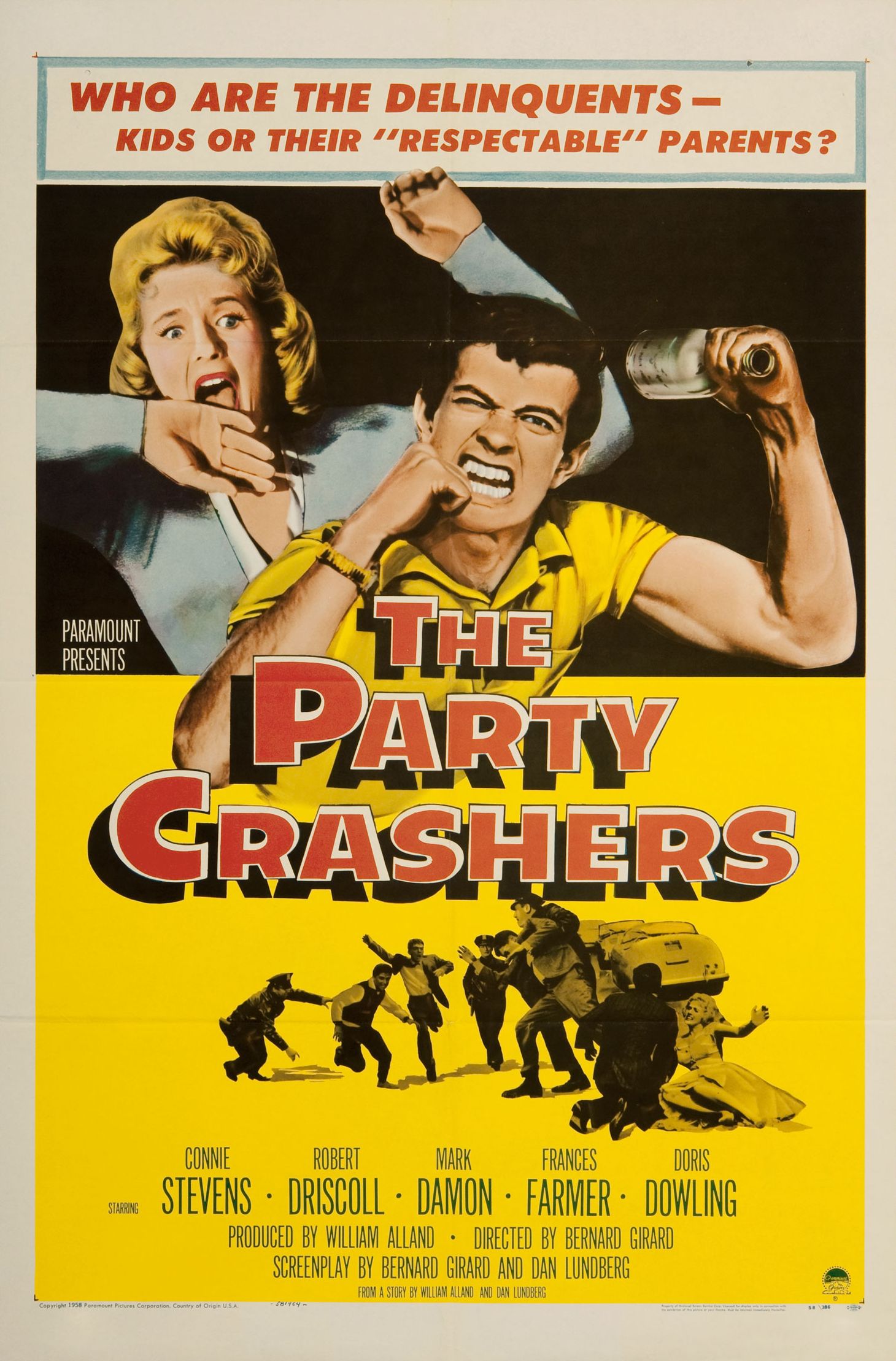 The Party Crashers (1958) starring Mark Damon on DVD on DVD