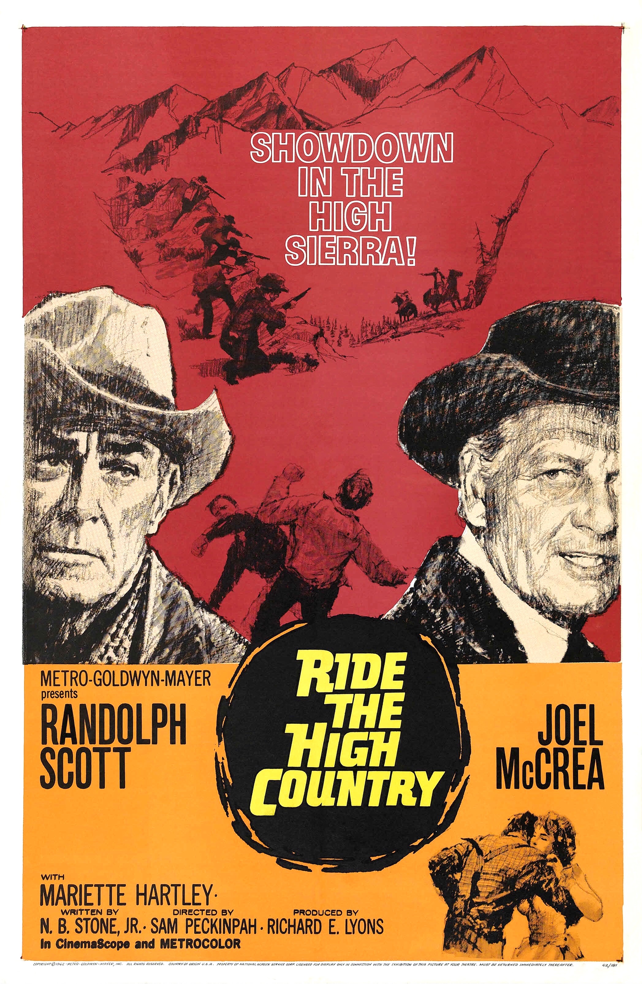 Ride the High Country (1962) starring Joel McCrea on DVD on DVD