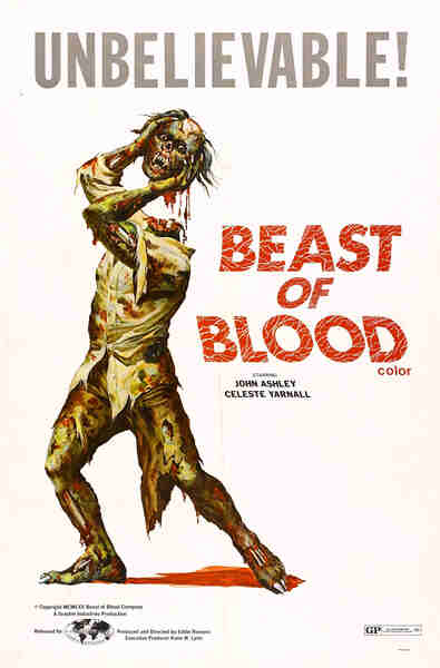 Beast of Blood (1970) starring John Ashley on DVD on DVD