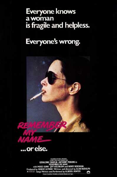 Remember My Name (1978) starring Geraldine Chaplin on DVD on DVD