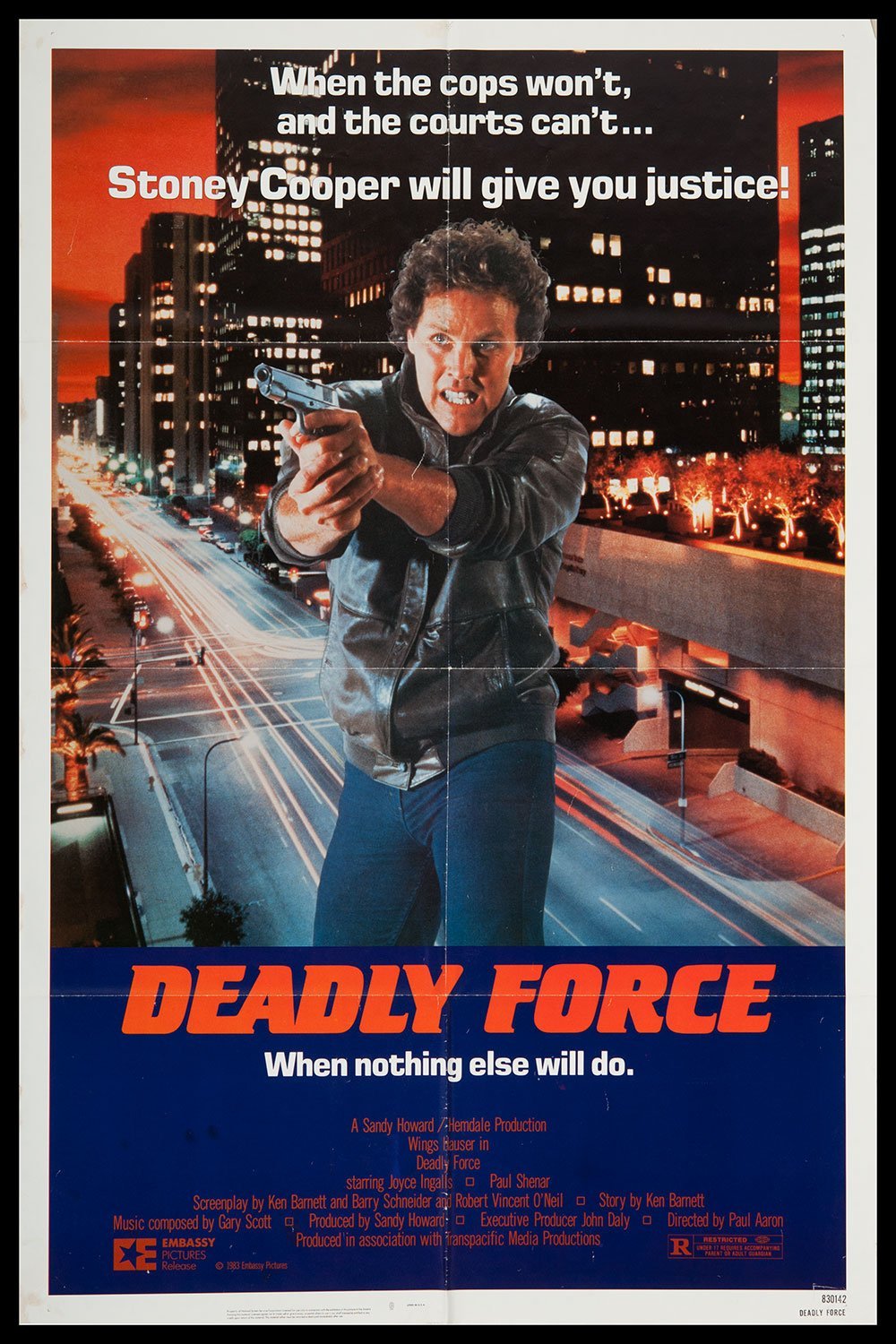 Deadly Force (1983) starring Wings Hauser on DVD on DVD