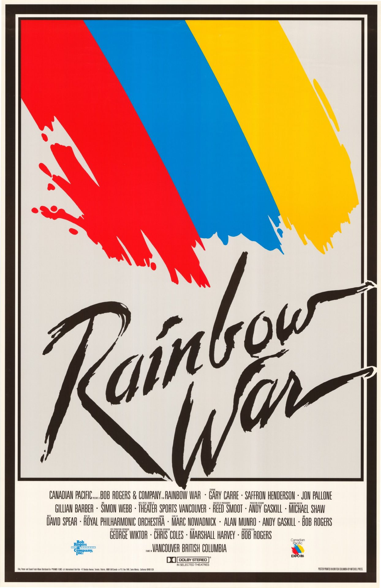 Rainbow War (1985) starring Gary Carre on DVD on DVD