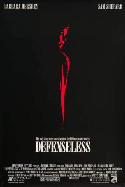 Defenseless (1991) starring Barbara Hershey on DVD on DVD