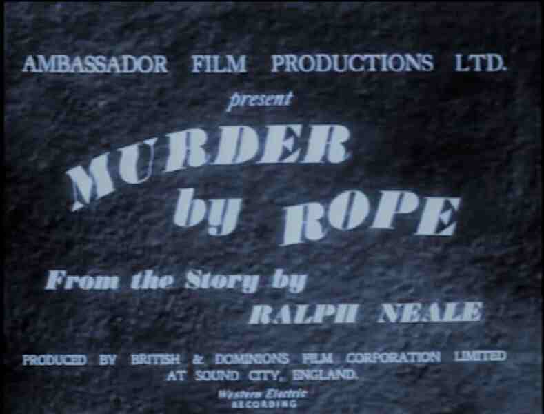 Murder by Rope (1936) starring Constance Godridge on DVD on DVD