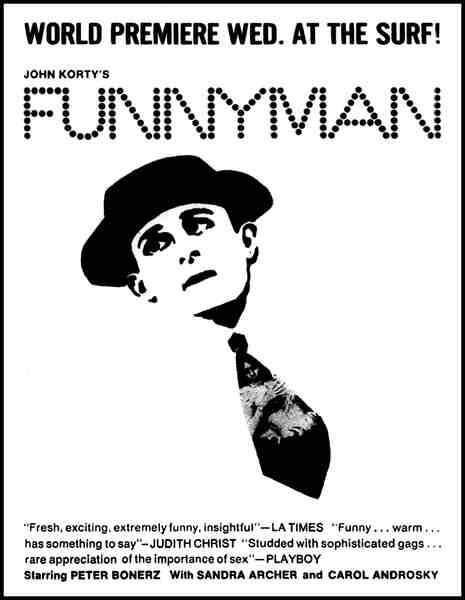 Funnyman (1967) starring Peter Bonerz on DVD on DVD