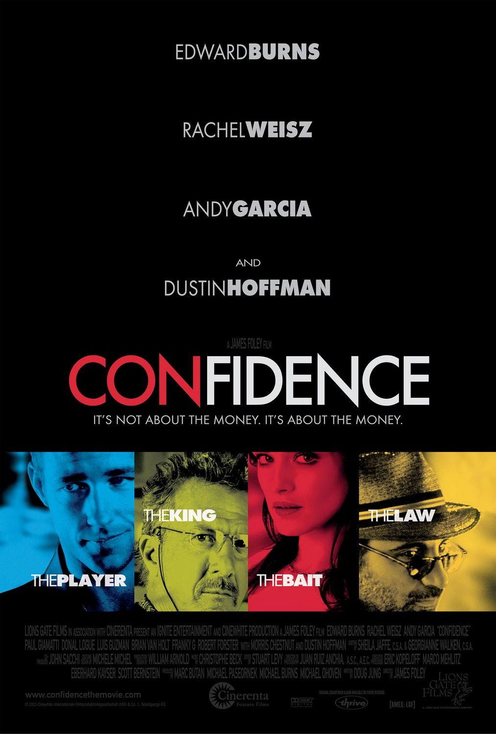 Confidence (2003) starring Edward Burns on DVD on DVD